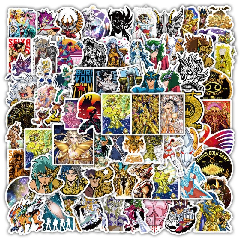Desk Accessories - 101Pcs Saint Seiya Anime Stickers Cartoon