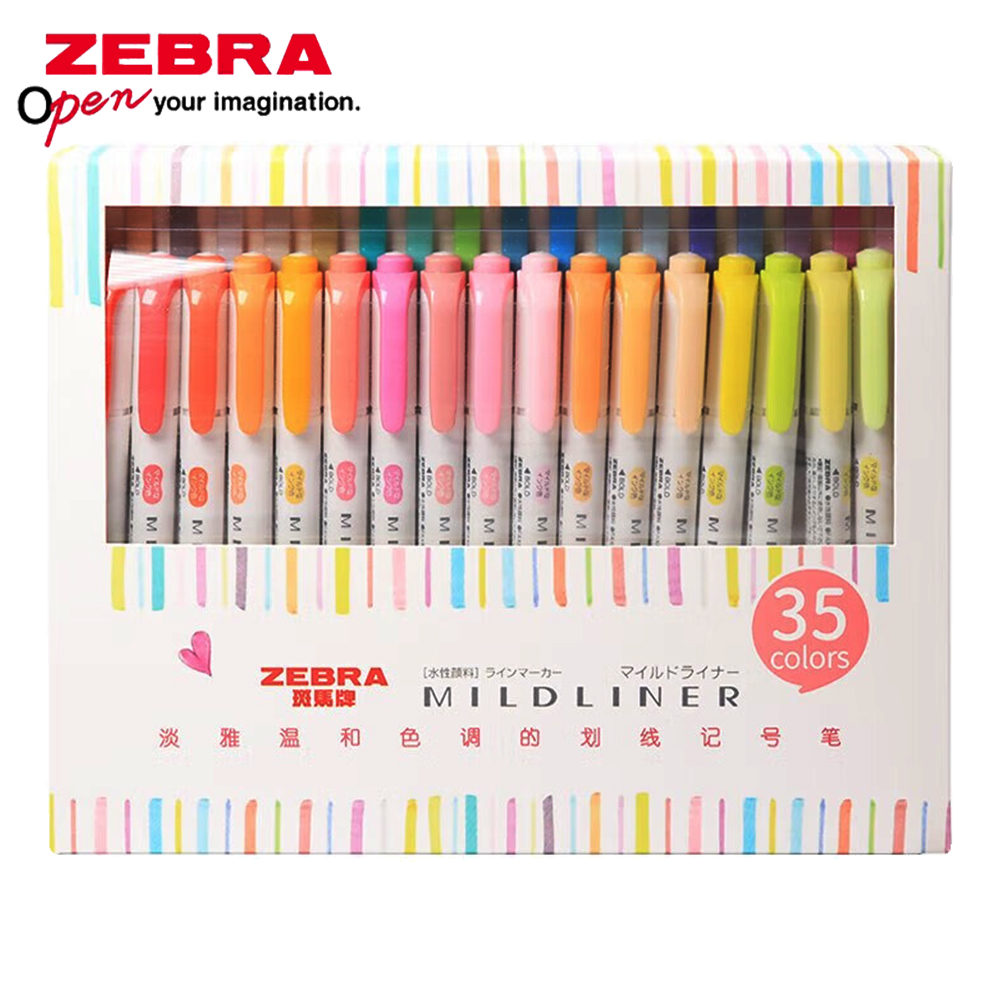 35 Color ZEBRA Mildliner Highl - Pastel Highlighter Set Double Ended 评论和价格