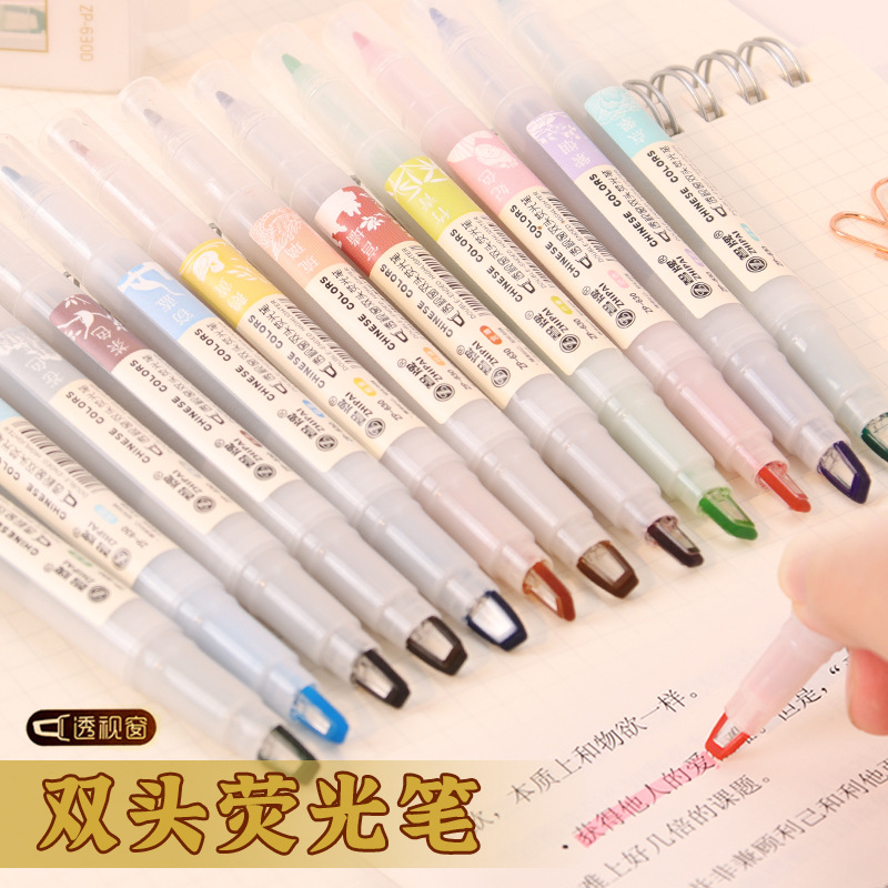 5pcs/set Double Tip Highlighte - Pastel Highlighter Set Double Ended 评论和价格