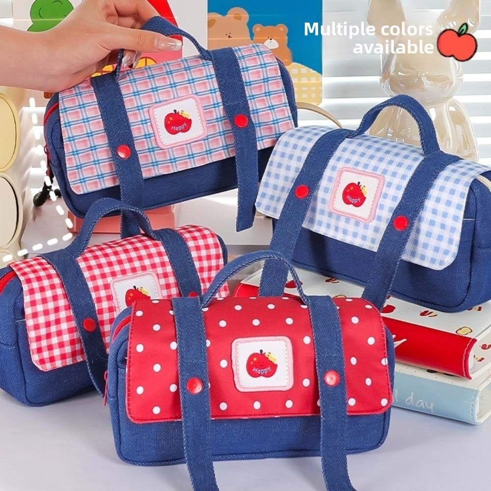 Denim Fruit Cowboy Pencil Case - Aesthetic Large Pencil Case Pouch 评论和价格