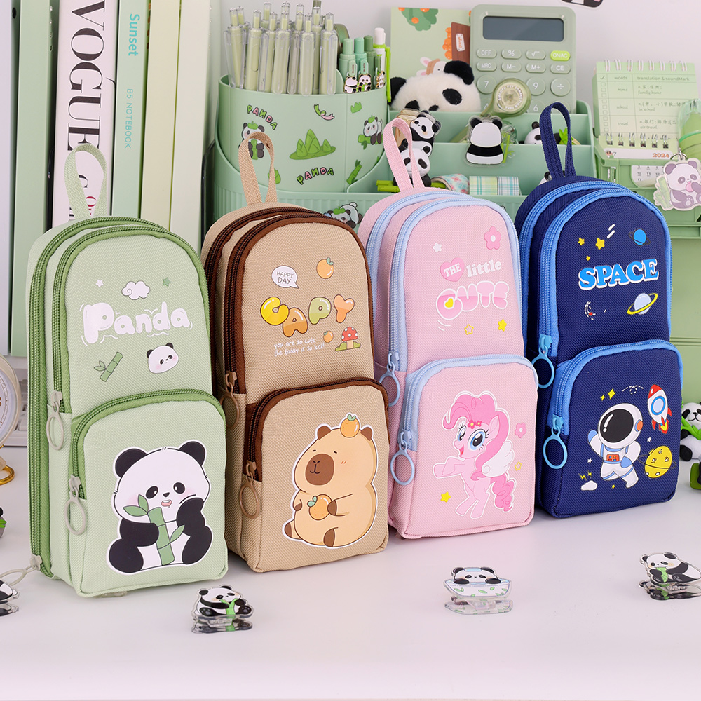 Cute Cartoon Capybara Pencil C - Aesthetic Large Pencil Case Pouch 评论和价格