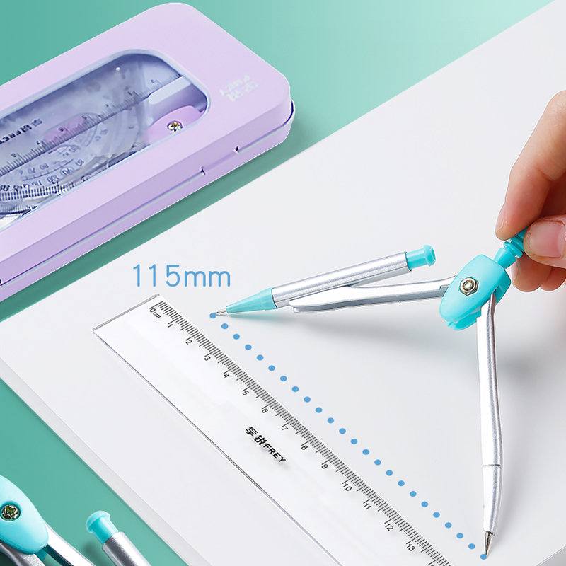 7PCS Stainless Steel Compass S - Math Geometry Set With Compass 评论和价格