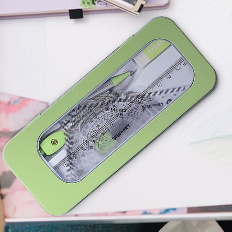 Protractor And Compass Set Mat - Math Geometry Set With Compass 评论和价格
