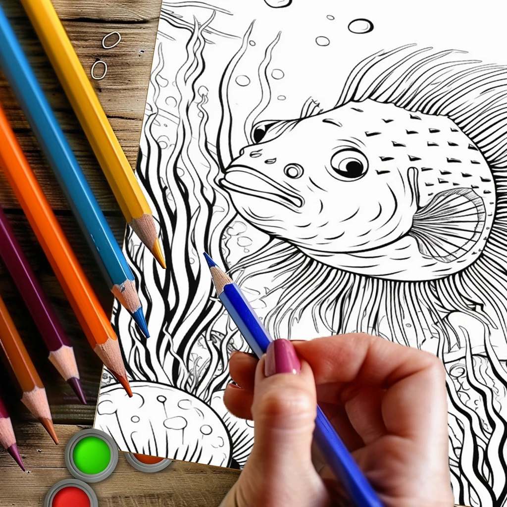 Summer Underwater Coloring Boo - School Supplies 评论和价格