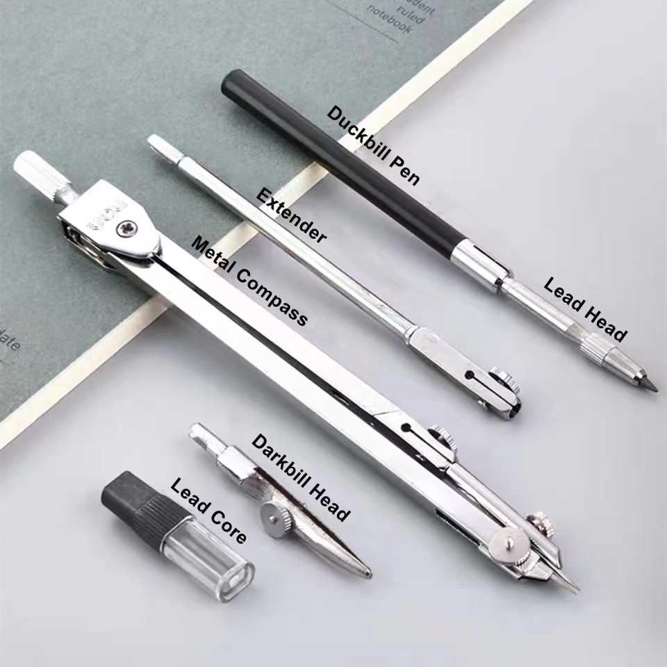 Stainless Steel Drafting Set D - Math Geometry Set With Compass 评论和价格