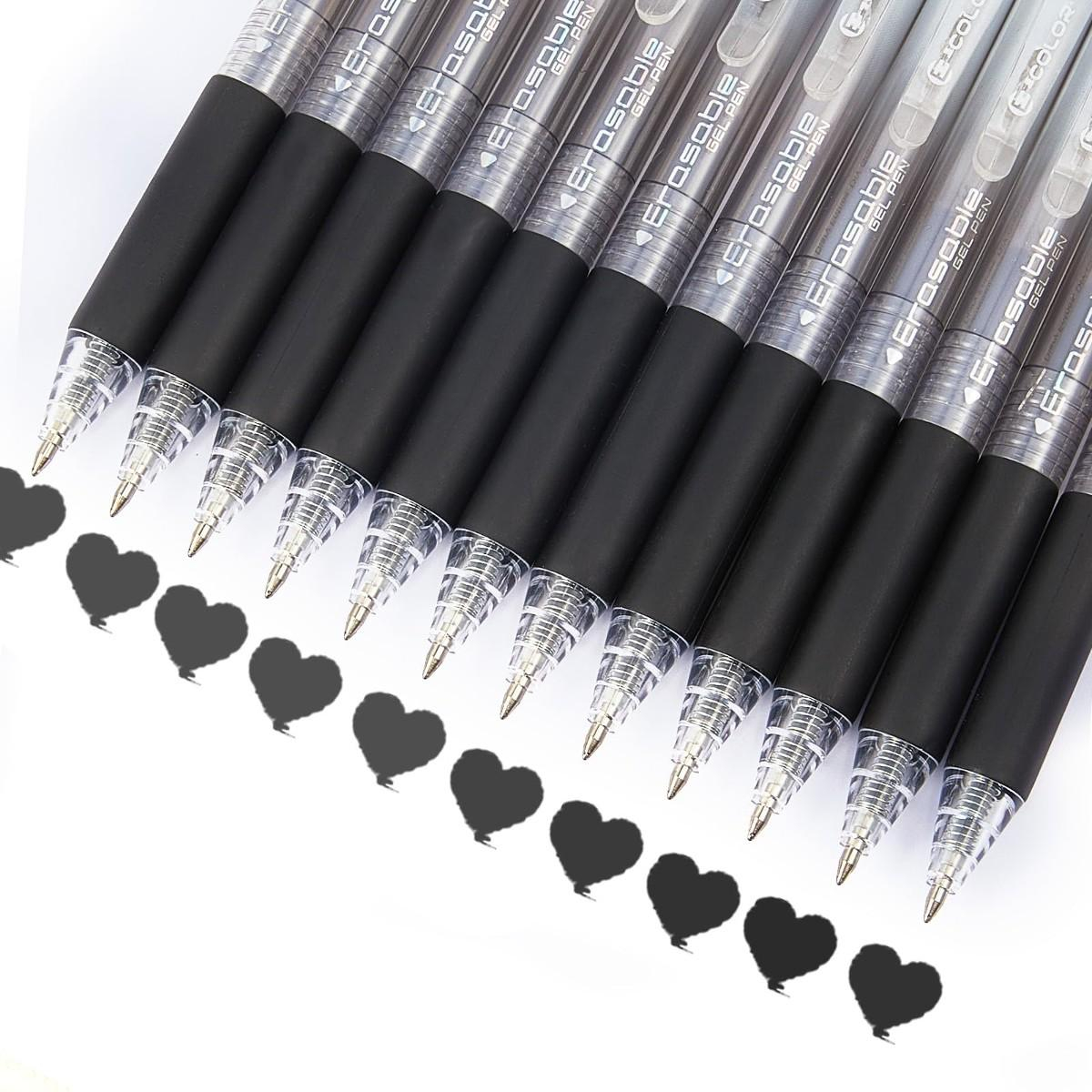 12-Pack 0.7mm Erasable Gel Pen - Retractable Eraser Pen Click 评论和价格