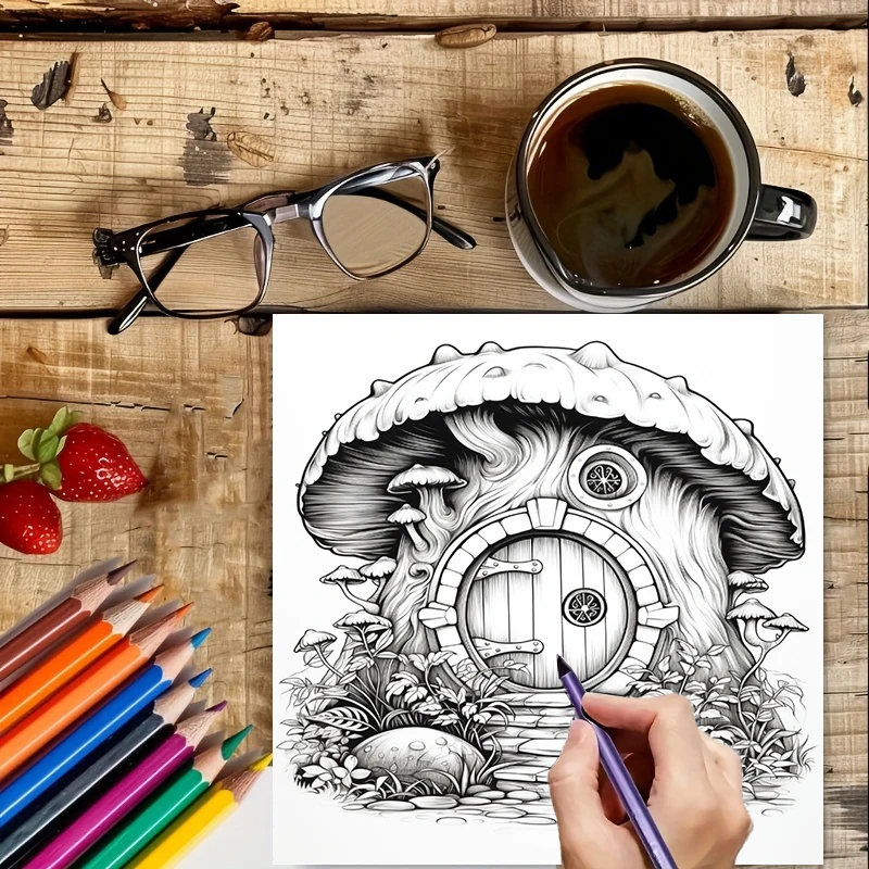 Coloring Book Fairy Door for A - School Supplies 评论和价格