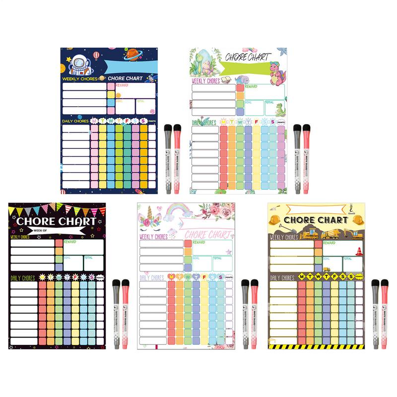Magnetic Chore Chart Weekly Vi - Kids Magnetic Reward Chart Board 评论和价格