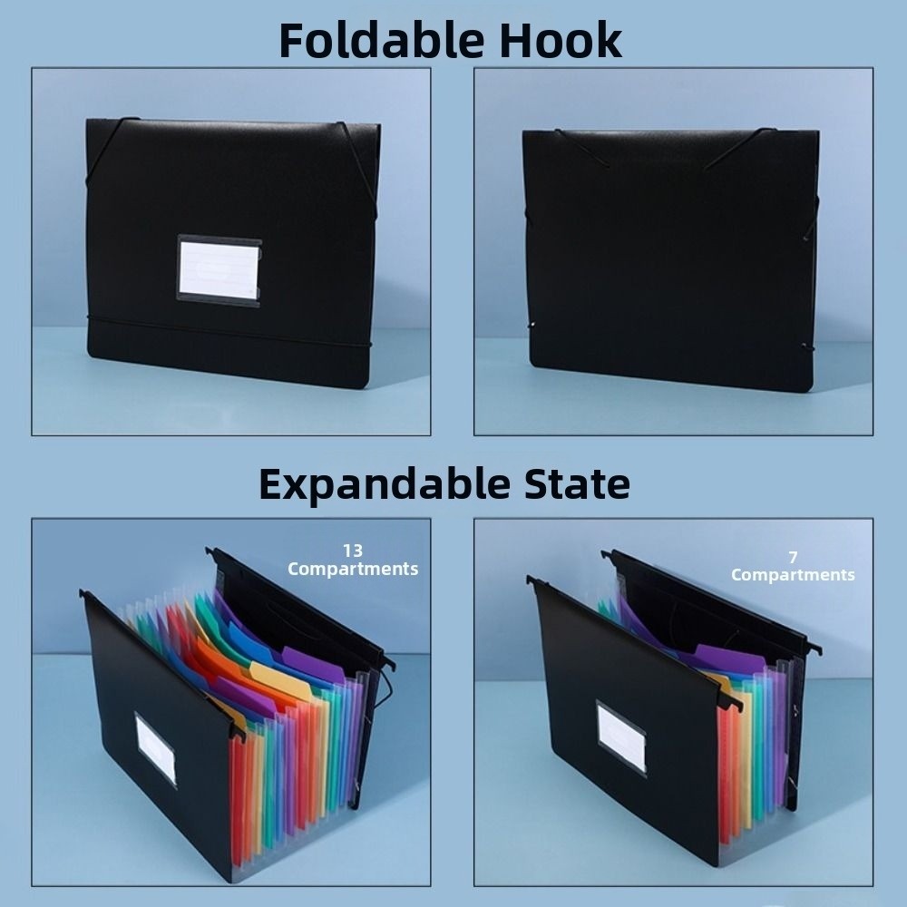 7/13 Pockets Expanding File Fo - Expandable Accordion File Folder 13 Pockets 评论和价格