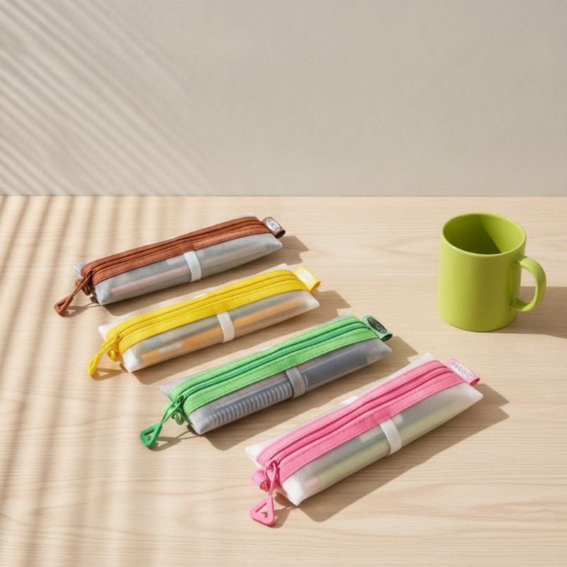 @*Transparent Mesh Pencil Pouc - Clear Mesh Pencil Pouch For Exam 评论和价格