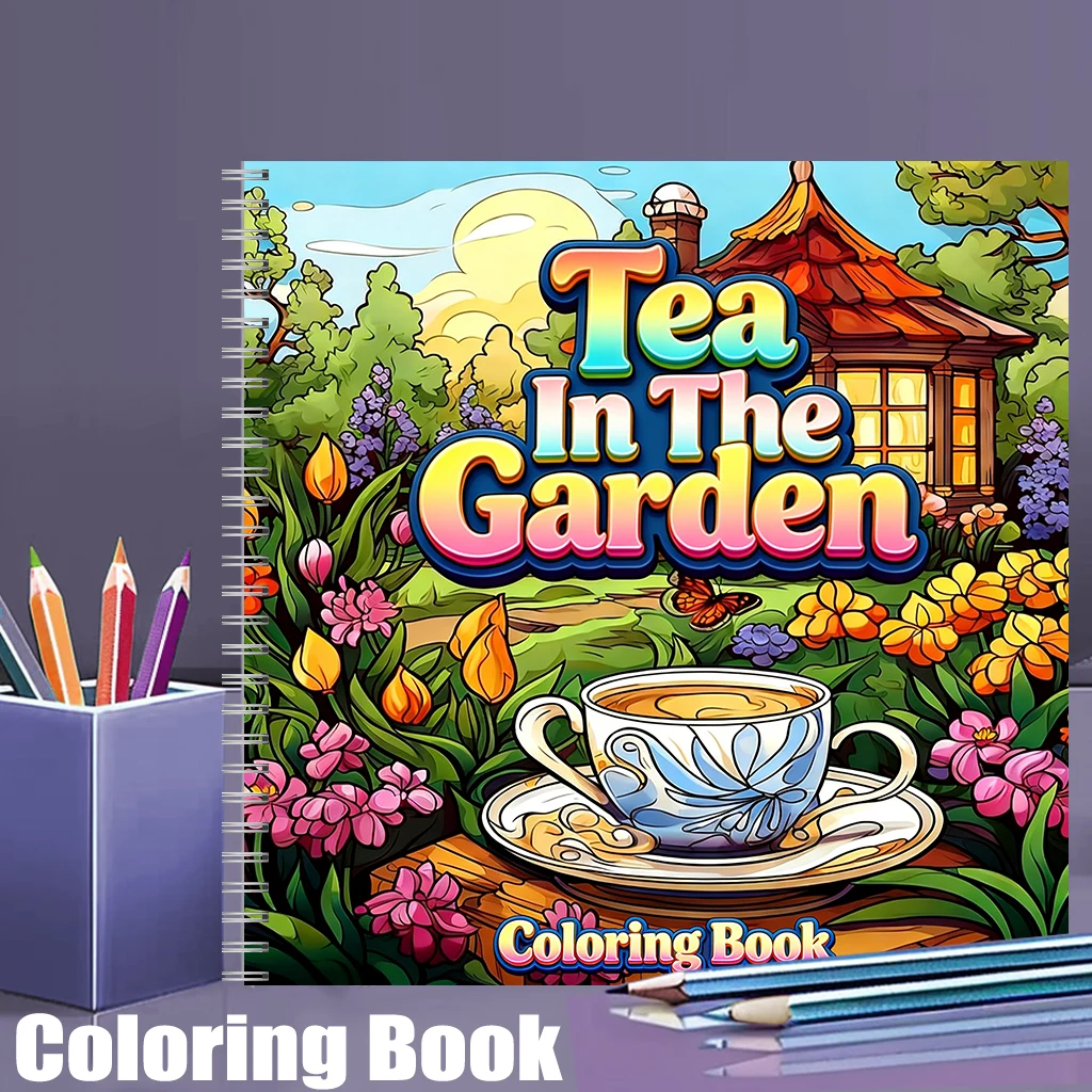 Tea In The Gardens Coloring Bo - School Supplies 评论和价格